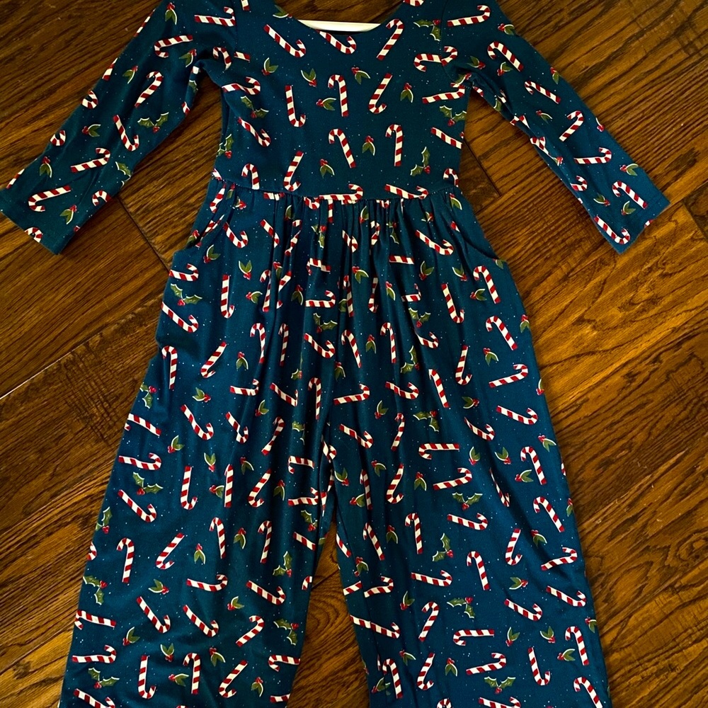 Sweethoney candy cane Christmas romper outfit - Picture 3 of 5